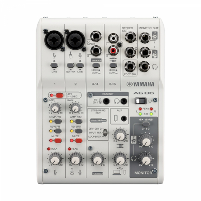 Yamaha AG06 MK2 - white i gruppen Live & Studio / Studio / Ljudkort hos Musikanten i Ume AB (1-CAG06MK2W)