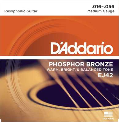 DAddario EJ42 Resophonic Light 16-56 i gruppen Strnginstrument / Strngar / Stlstrngar hos Musikanten i Ume AB (10-370265007050)
