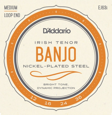 DAddario EJ63i Medium Tenor Banjo 12-36 [4-str] i gruppen Strnginstrument / Strngar / vriga strngar hos Musikanten i Ume AB (10-370563207050)