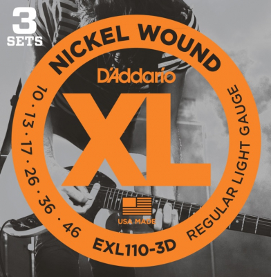 DAddario EXL110-3D 10-46 [3-pack] i gruppen Strnginstrument / Strngar / Elgitarrstrngar hos Musikanten i Ume AB (10-370965107050)