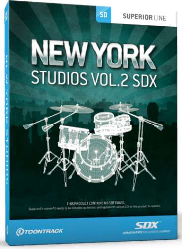 Toontrack SDX New York Studios Vol.2 - Download i gruppen Live & Studio / Studio / Mjukvara hos Musikanten i Ume AB (2-215717)