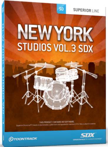 Toontrack SDX New York Studios Vol.3 - Download i gruppen Live & Studio / Studio / Mjukvara hos Musikanten i Ume AB (2-327371)