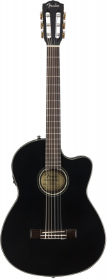 Fender CN-140SCE - Black [inkl.case] i gruppen Strnginstrument / Gitarr / Nylonstrngade hos Musikanten i Ume AB (5-0970264306)