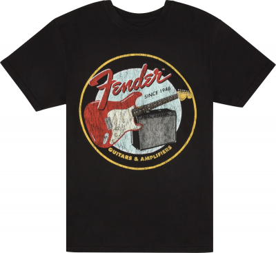 Fender 1946 Black T-Shirt - S i gruppen Strnginstrument / Tillbehr / Merchandise hos Musikanten i Ume AB (5-9193122306)