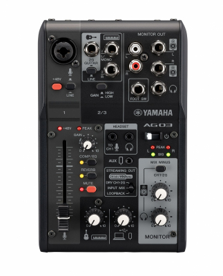 Yamaha AG03 MK2 - black i gruppen Live & Studio / Studio / Ljudkort hos Musikanten i Ume AB (1-CAG03MK2B)
