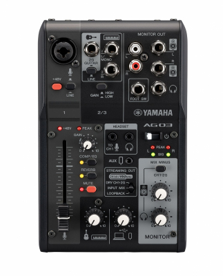 Yamaha AG03 MK2 - black i gruppen Live & Studio / Studio / Ljudkort hos Musikanten i Umeå AB (1-CAG03MK2B)