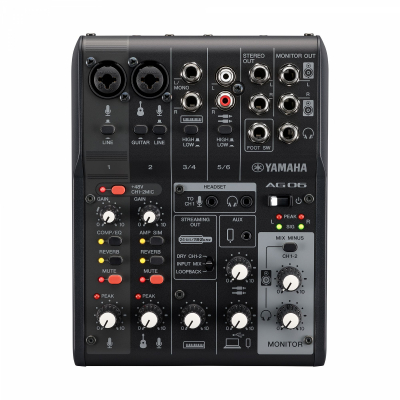 Yamaha AG06 MK2 - black i gruppen Live & Studio / Studio / Ljudkort hos Musikanten i Ume AB (1-CAG06MK2B)