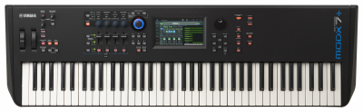 Yamaha MODX7+ synthesizer med 76 halvvägda tangenter