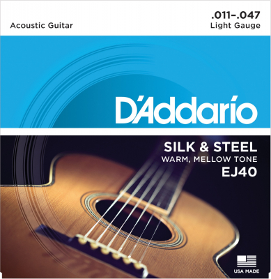 DAddario EJ40 Silk & Steel [11-47] i gruppen Strnginstrument / Strngar / Stlstrngar hos Musikanten i Ume AB (10-370264007050)