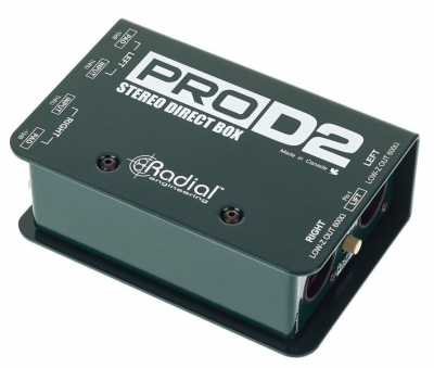 Radial PRO D2 Stereo Passive Direct Box i gruppen Live & Studio / Rack & Signalboxar / DI Boxar hos Musikanten i Ume AB (2-208156)