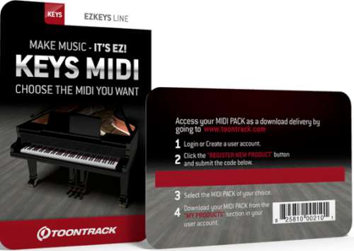 Toontrack Keys MIDI - Download i gruppen Live & Studio / Studio / Mjukvara hos Musikanten i Ume AB (2-325012)
