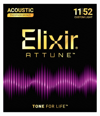 Elixir Attune Phosphor Bronze 11-52 i gruppen Stränginstrument / Strängar / Stålsträngar hos Musikanten i Umeå AB (3313221027)