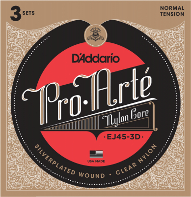 DAddario EJ45-3D Pro Art [3-pack] i gruppen Strnginstrument / Strngar / Nylonstrngar hos Musikanten i Ume AB (370961507050)