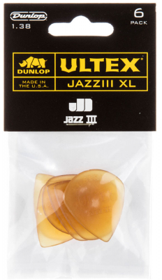 Dunlop Ultex Jazz III 1.38mm  [6-pack] i gruppen Strnginstrument / Tillbehr / Plektrum & Plektrumhllare hos Musikanten i Ume AB (4-154120)