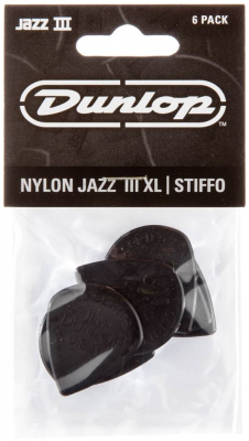 Dunlop Jazz III XL Plektrum - Svart [6-pack] i gruppen Strnginstrument / Tillbehr / Plektrum & Plektrumhllare hos Musikanten i Ume AB (4-154156)