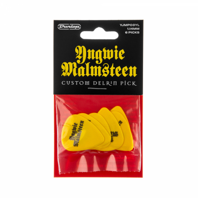 Dunlop Malmsteen 1.14 Yellow [6-pack] i gruppen Strnginstrument / Tillbehr / Plektrum & Plektrumhllare hos Musikanten i Ume AB (4-155100)