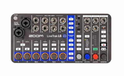 Zoom L-6 LiveTrak i gruppen Live & Studio / Studio / Ljudkort hos Musikanten i Ume AB (4-211019)