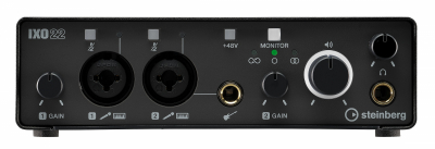 Steinberg IXO22 Audio Interface - Black i gruppen Live & Studio / Studio / Ljudkort hos Musikanten i Ume AB (48956)