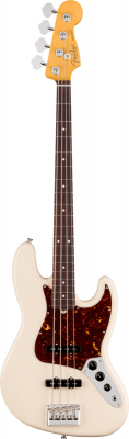 Fender American Professional Jazz Bass Olympic White med rosewood-greppbräda