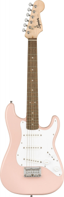 Squier Mini Strat - Shell Pink i gruppen Strnginstrument / Gitarr / Elgitarr hos Musikanten i Ume AB (5-0370121556)