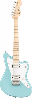 Squier Mini Jazzmaster - Daphne Blue i gruppen Strnginstrument / Gitarr / Elgitarr hos Musikanten i Ume AB (5-0370125504)