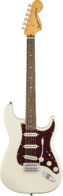 Squier Classic Vibe 70s Stratocaster - Olympic White i gruppen Strnginstrument / Gitarr / Elgitarr hos Musikanten i Ume AB (5-0374020501)