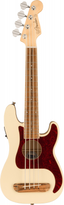 Fender Fullerton Precision Bass Ukulele - Olympic White i gruppen Str�nginstrument / �vriga str�nginstrument / Ukulele hos Musikanten i Ume� AB (5-0970583505)