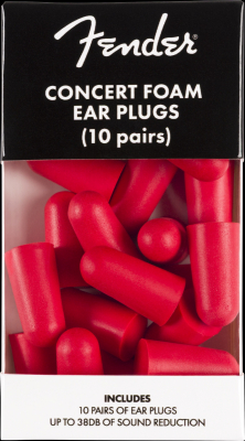 Fender Concert Foam Ear Plugs [10-pack] i gruppen Live & Studio / Tillbeh�r / H�rselskydd hos Musikanten i Ume� AB (5-0990545003)
