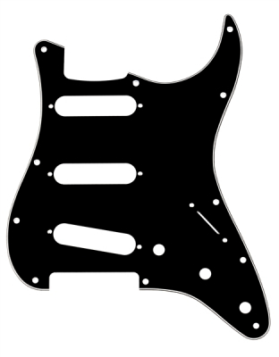 Fender Plektrumskydd SSS 11-hole - Black i gruppen Strnginstrument / Tillbehr / Reservdelar hos Musikanten i Ume AB (5-0991359000)