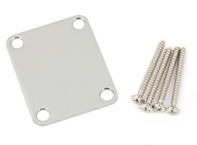 Fender Neck Plate Chrome 4-bolt i gruppen Stränginstrument / Tillbehör / Reservdelar hos Musikanten i Umeå AB (5-0991447100)