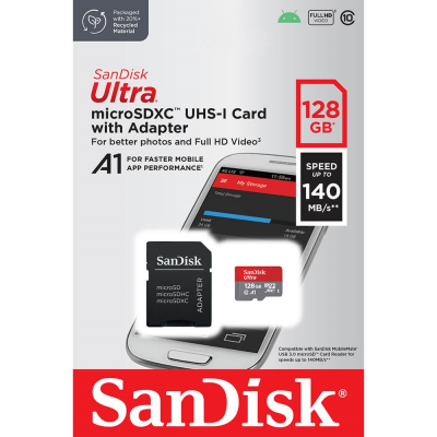 Sandisk microSDXC 128GB i gruppen Live & Studio / Tillbehr / vrigt hos Musikanten i Ume AB (57-SDCFB512E10)