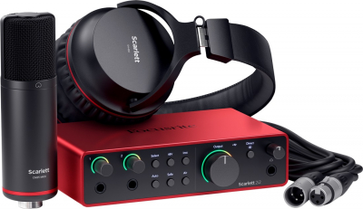Focusrite Scarlett 2i2 Studio 4th Gen i gruppen Live & Studio / Studio / Studiopaket  hos Musikanten i Ume AB (596951)
