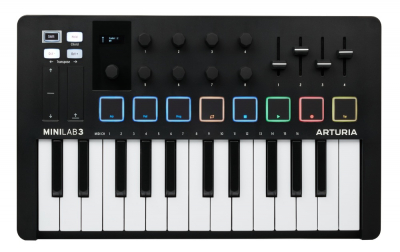 Arturia Minilab 3 USB Controller Keyboard - Black i gruppen Live & Studio / Studio / MIDI Controllers hos Musikanten i Ume AB (6-2402371)