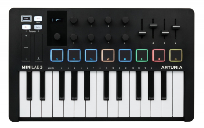 Arturia Minilab 3 USB Controller Keyboard - Black i gruppen Live & Studio / Studio / MIDI Controllers hos Musikanten i Umeå AB (6-2402371)
