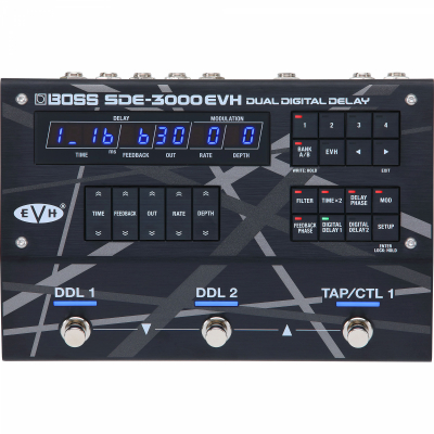 Boss SDE-3000EVH Dual Digital Delay - Van Halen Edition i gruppen Strnginstrument / Effekter / Effektpedaler gitarr hos Musikanten i Ume AB (7-SDE3000EVH)