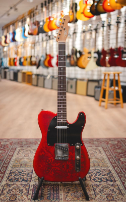 Belle Guitars Custom Tele Candy Apple Red over Floral i gruppen Str�nginstrument / Gitarr / Elgitarr hos Musikanten i Ume� AB (B2504)