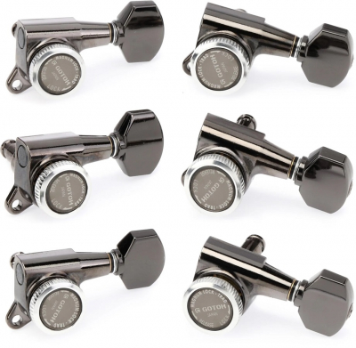 Gotoh SG381 Mekanik Låsbar 6-inline - cosmo black i gruppen Stränginstrument / Tillbehör / Reservdelar hos Musikanten i Umeå AB (GTH14104)