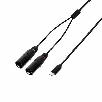 Adam Hall Y-Kabel USB-C - XLRm - 1.5m i gruppen Live & Studio / Kabel / Y-kabel & Insertkabel hos Musikanten i Ume AB (K3YMMUSBC0150)