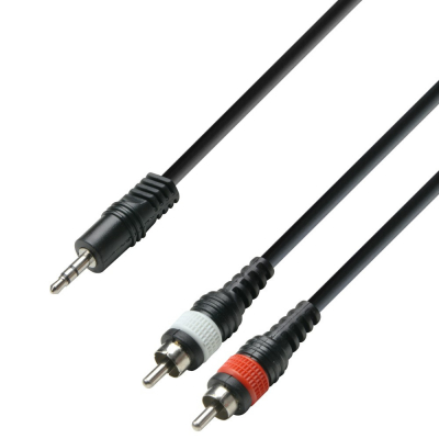 Adam Hall Y-kabel 3.5mm-RCA - 1m i gruppen Live & Studio / Kabel / Y-kabel & Insertkabel hos Musikanten i Ume AB (K3YWCC0100)