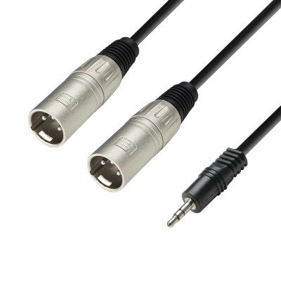 Adam Hall Y-kabel 3.5mm-XLR - 1m i gruppen Live & Studio / Kabel / Y-kabel & Insertkabel hos Musikanten i Ume AB (K3YWMM0100)