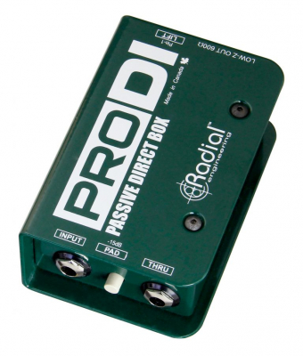 Radial Pro DI Passive Direct Box i gruppen Live & Studio / Rack & Signalboxar / DI Boxar hos Musikanten i Ume AB (RADR8001100)