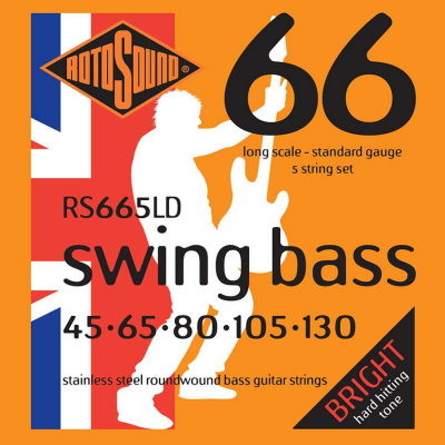 Rotosound RS665LD Swing Bass 66 [5-str] - 45-130 i gruppen Strnginstrument / Strngar / Elbasstrngar hos Musikanten i Ume AB (RS665LD)
