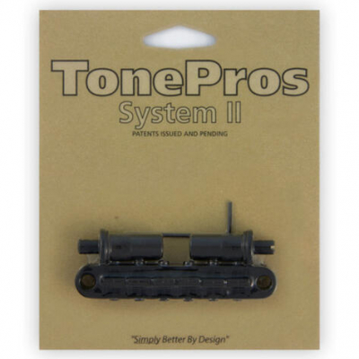 TonePros Tune-O-Matic Stall - Black i gruppen Strnginstrument / Tillbehr / Reservdelar hos Musikanten i Ume AB (TPT3BTB)