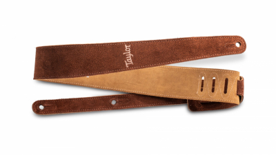 Taylor Embroidered Suede Strap - Chocolate Brown i gruppen Strnginstrument / Tillbehr / Axelband & Straplocks hos Musikanten i Ume AB (TS25005)