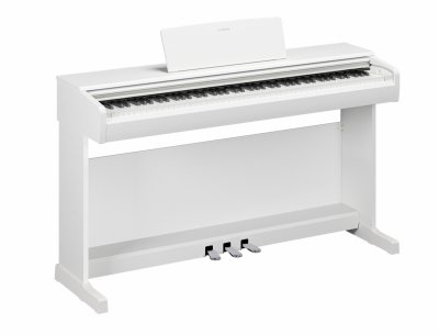 Vitt Yamaha YDP-146 digitalpiano med 88 v�gda tangenter och realistisk pianok�nsla