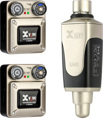 Xvive U45R2 paket med tr�dl�s in-ear monitoring f�r tv� personer