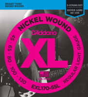 DAddario EXL170-5SL 45-130 Elbasstrngar [Super Long Scale]