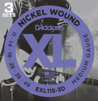 DAddario EXL115-3D 11-49 [3-pack]
