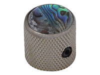Boston Dome Knob Black Nickel Abalone Inlay