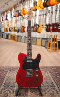 Belle Guitars Custom Tele Candy Apple Red over Floral
